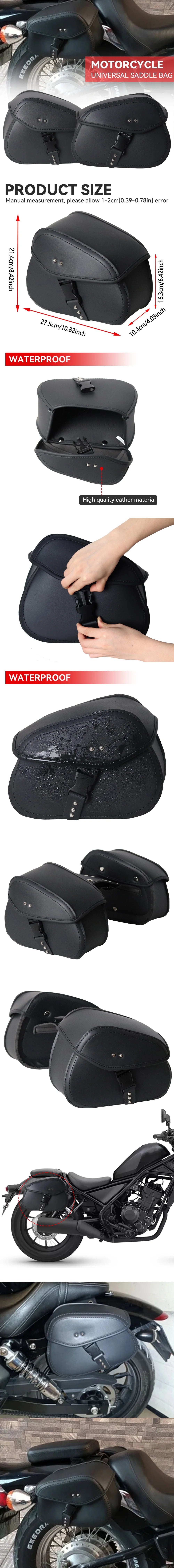 Universal Motorcycle Saddlebags Side Tool Pouch Luggage Storage Bags Saddle Bags For Honda Yamaha Suzuki Harley 883 Backseat Bag