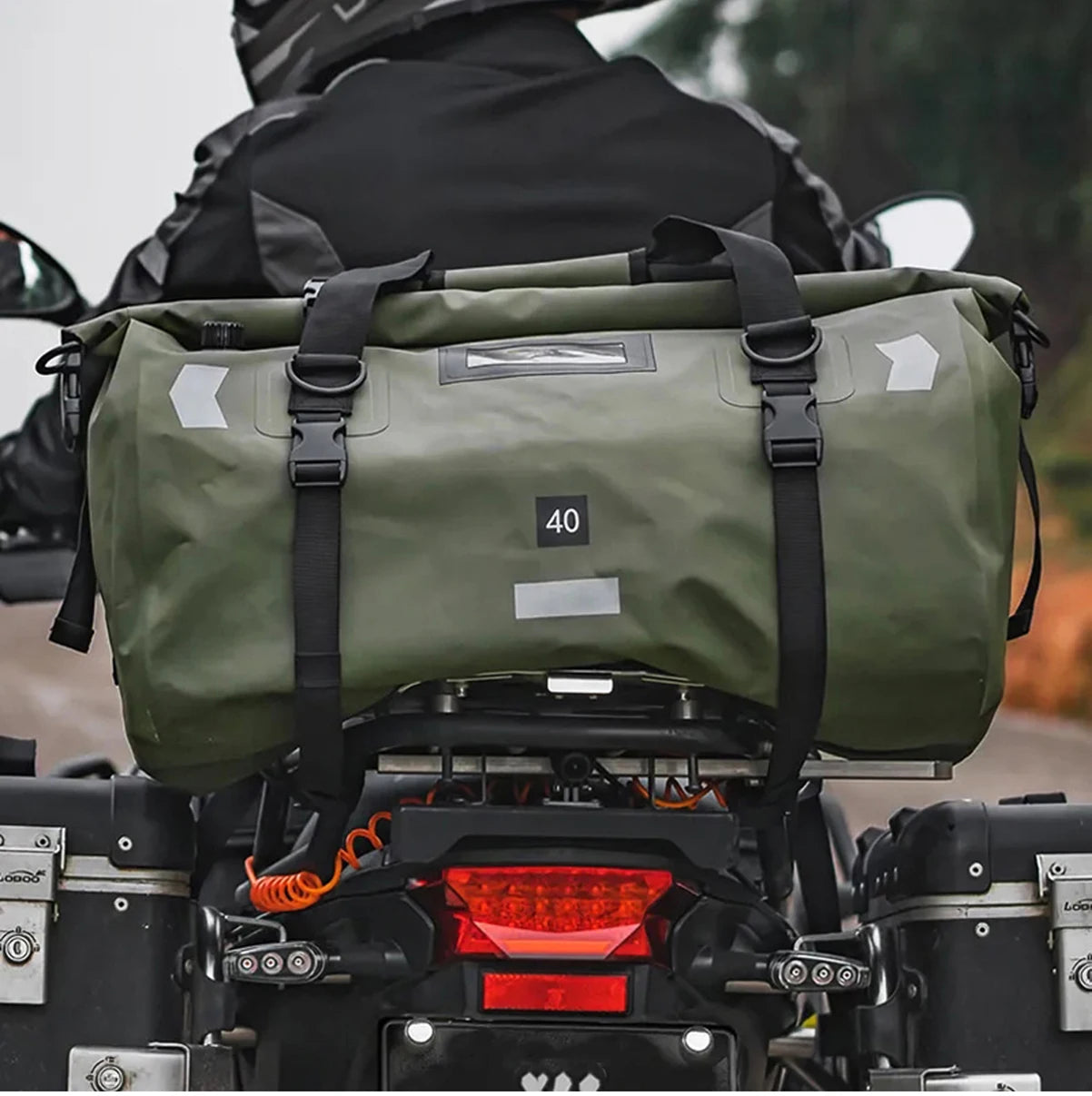 Universal Scooter Back Seat Bag Waterproof Motorcycle Tail Bag Motorbike Travel Cycling Riding Sport Luggage Pack
