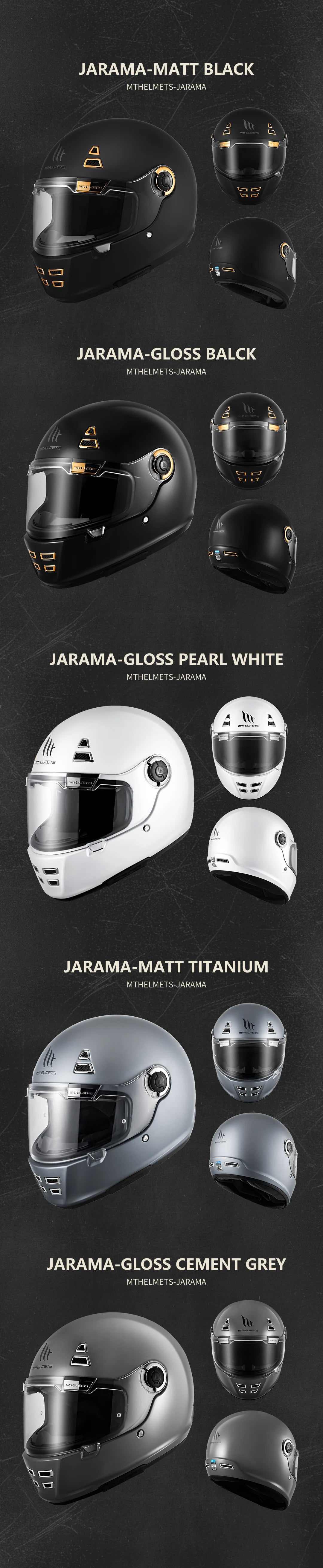 Motorcycle Retro Mt Helmet Spain Jarama Single Visor Dual D-Ring Buckle - View 12 | Henderson Shop