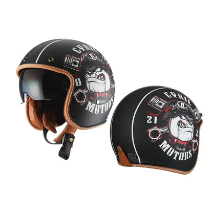 Vintage Half Face Helmet | DOT Certified & ECE Certified - View 13 | Henderson Shop