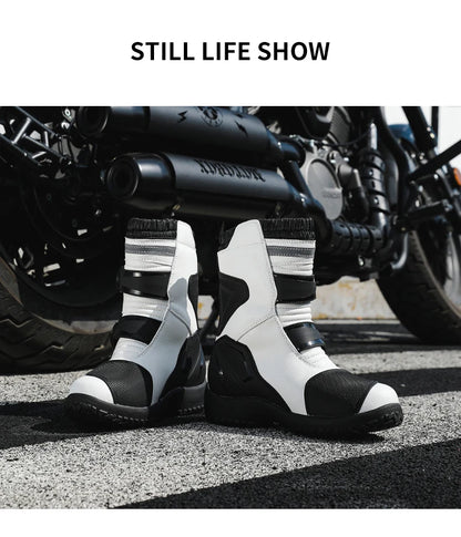 Men Motocross Boots Adventure Low Boots for ADV Riders Sport Touring  Motorcycle Boots Waterproof Riding Shoes Moto Riding Gear