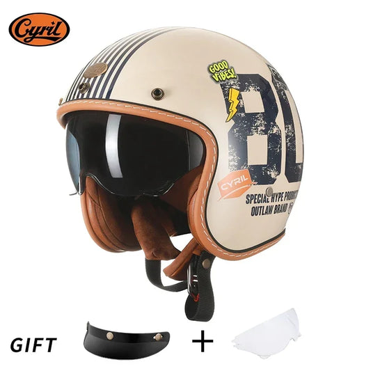 Vintage Half Face Helmet | DOT Certified & ECE Certified | Henderson Shop