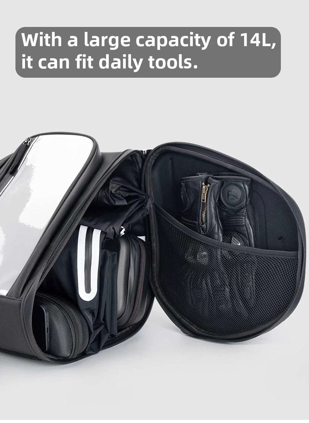 Scooter Tunnel Bag EVA Hard Shell Motorcycle Fuel Tank Bag Pedal Saddle Bag for Yamaha XMAX 125 250 300 400 NMAX 125 155 160