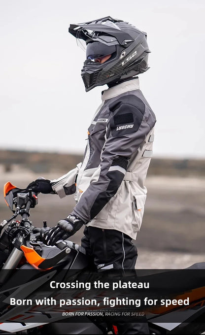 Hendersonshop LYSCHY Motocross Jacket Pants Autumn Winter Waterproof Warm Motorcycle Riding