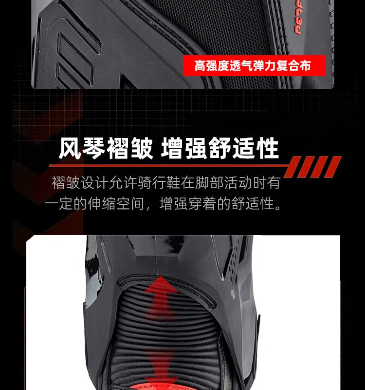 DUHAN New Motorcycle Boots Wear Resistant And Anti Fall Motorcycle Riding Boots Men Motocross Racing Boots