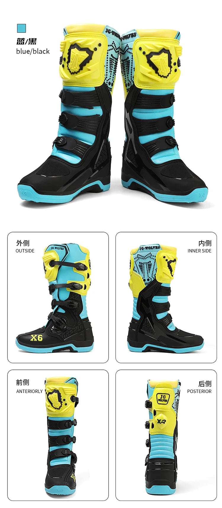 Motorcycle Boot Men Women Riding Mid-Calf Ankle Protective Shoes Moto Motorbike Equipment Racing Long Motorcycle Boots Men