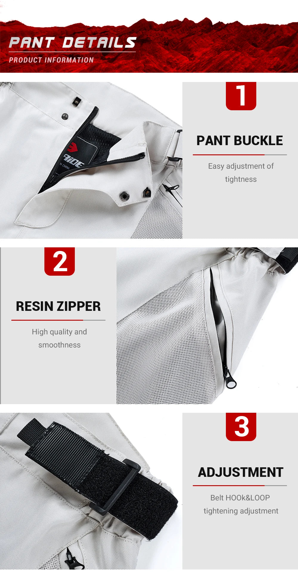 Motorcycle Jacket & Pants Set | Mesh & Breathable - View 17 | Henderson Shop