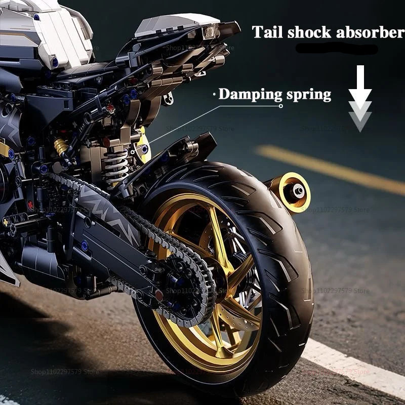 2000PCS+ Tech 1:5 Motorcycle Building Blocks Set for Adult Racing Motorcycle ... | Henderson Shop