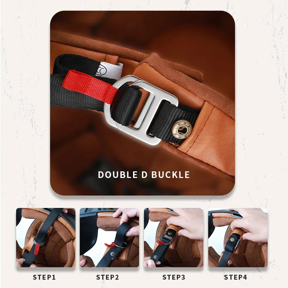 Vintage Half Face Helmet | DOT Certified & ECE Certified - View 8 | Henderson Shop