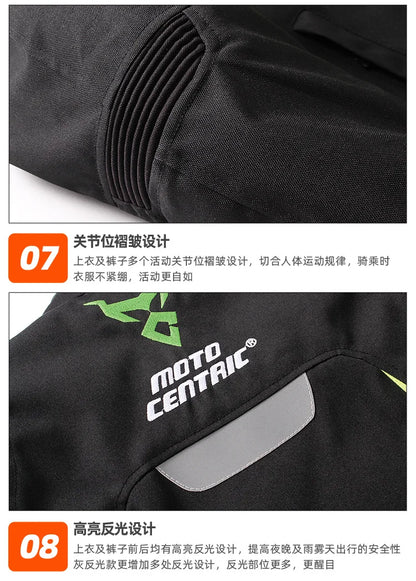 Hendersonshop Men's Biker Jacket Wear-Resistant Motorcycle Jacket Waterproof Motorcyclist Motorcycle Accessories