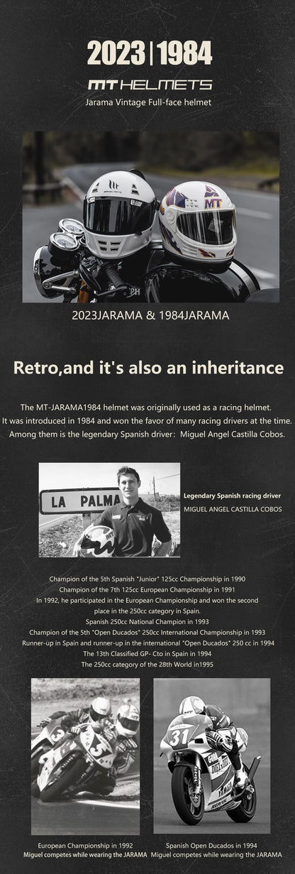 Motorcycle Retro Mt Helmet Spain Jarama Single Visor Dual D-Ring Buckle - View 7 | Henderson Shop