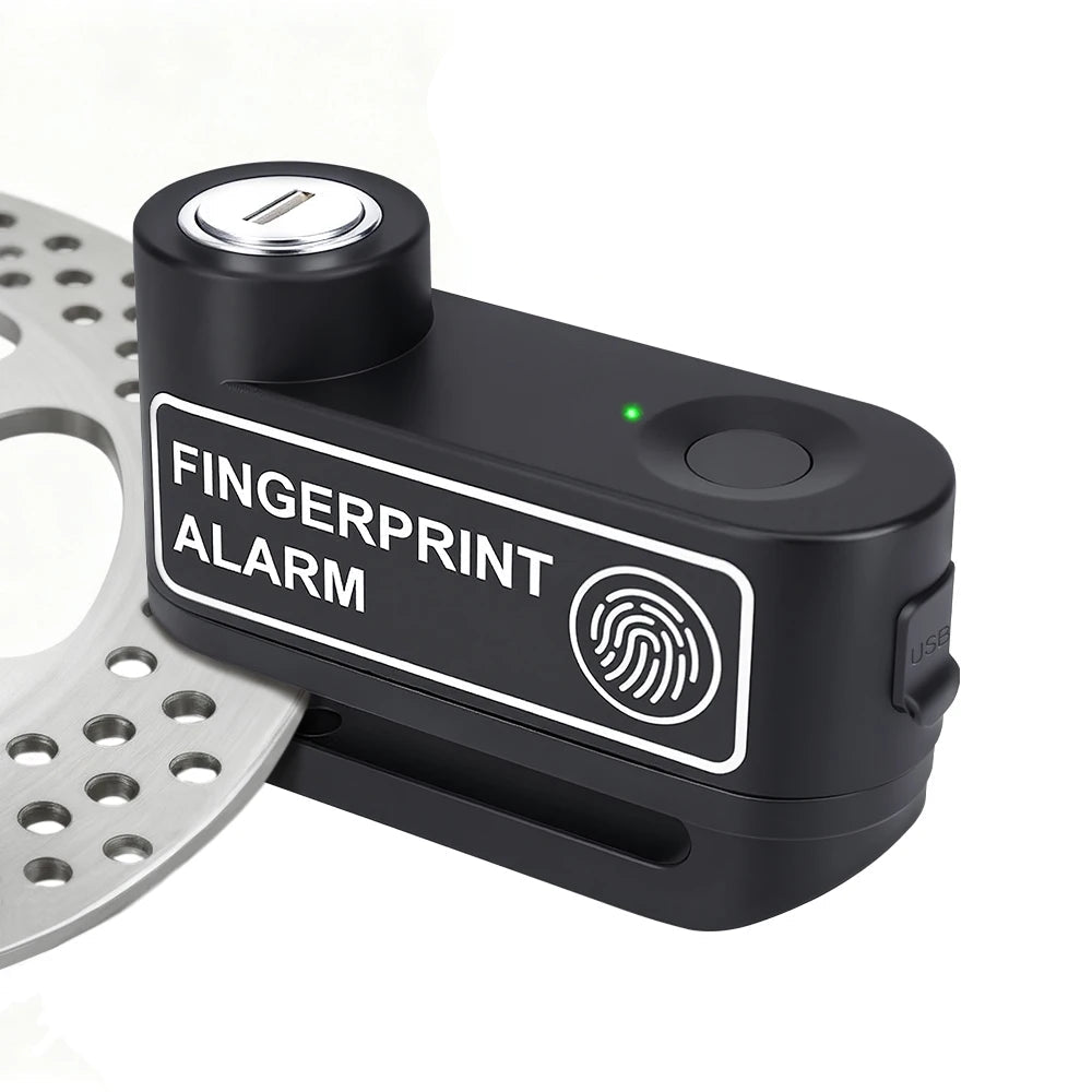 Motorcycle Alarm Lock 110dB - main view showing motorcycle disc lock features and details