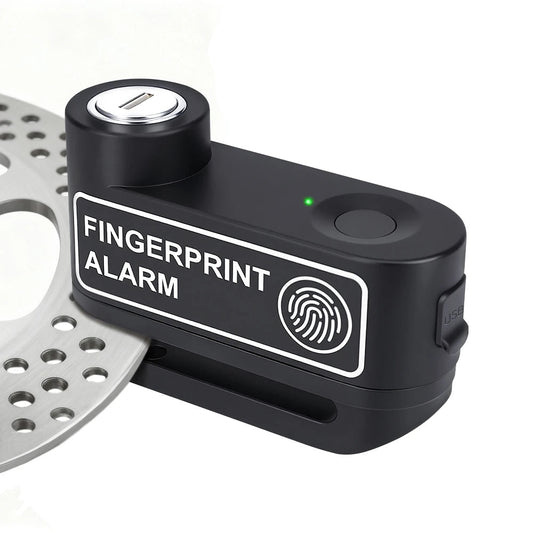 Motorcycle Alarm Lock 110dB - main view showing motorcycle disc lock features and details