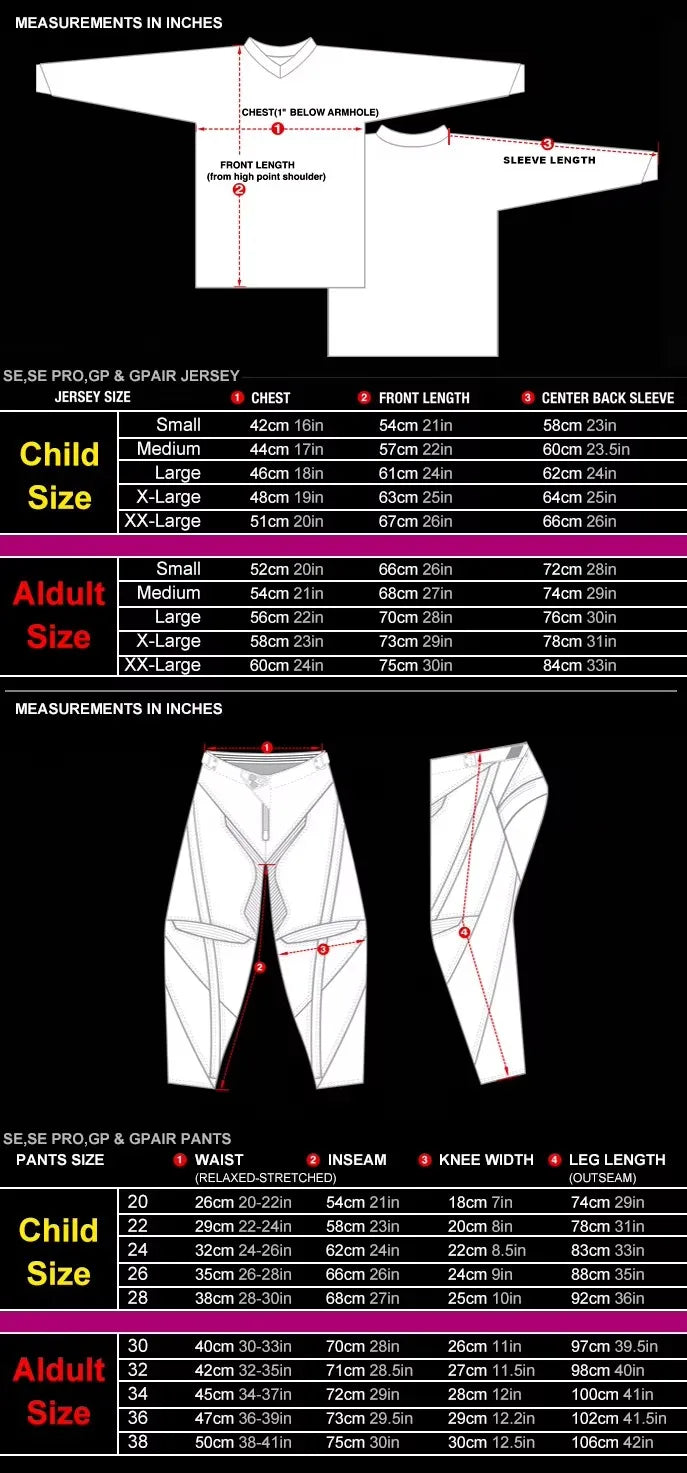 motocross set for child MX Jersey and Pants children Youth MTB DH UTV Enduro MX Gear Set Combo Off Road Racing Suit Dirt Bike