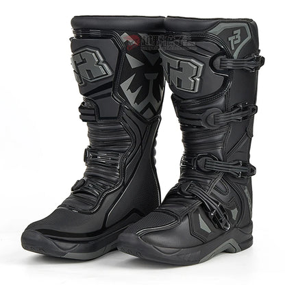 Men's Motorcycle Boots Waterproof Racing Boots Anti Fall Women Motocross Equipment Wear-resistant Rally Shoes Safety Riding