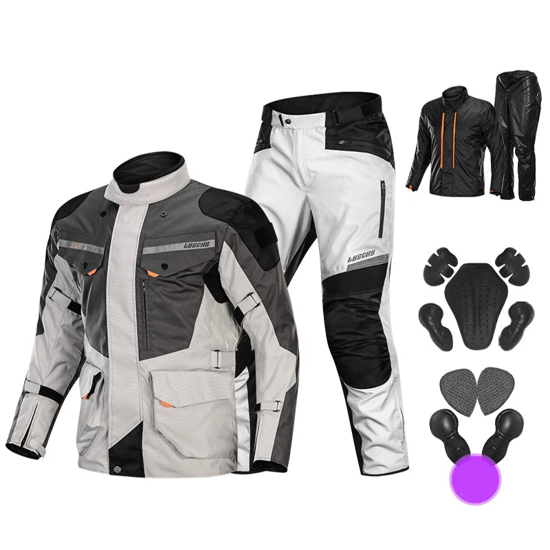Motorcycle Jacket Pants Suit Waterproof Men Motorbike Riding Moto Jacket Prot... | Henderson Shop