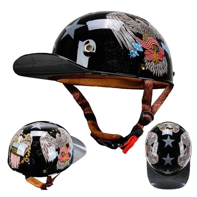 Vintage Half Face Helmet | Breathable & Summer - View 24 | Henderson Shop