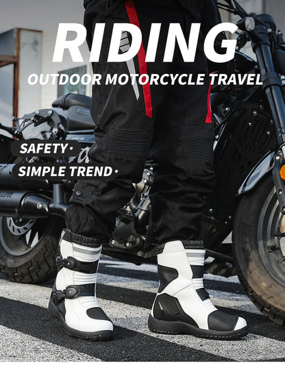 Men Motocross Boots Adventure Low Boots for ADV Riders Sport Touring  Motorcycle Boots Waterproof Riding Shoes Moto Riding Gear