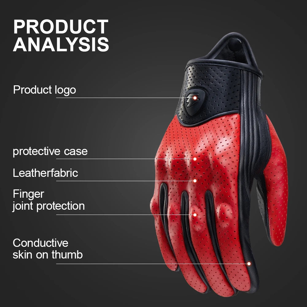 Leather Motorcycle Gloves | Leather & Breathable - View 4 | Henderson Shop