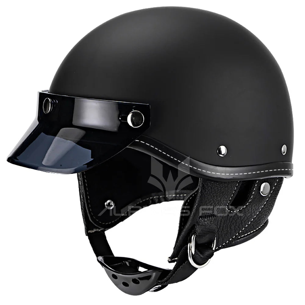 Vintage Half Face Helmet | DOT Certified & Half Face - View 16 | Henderson Shop