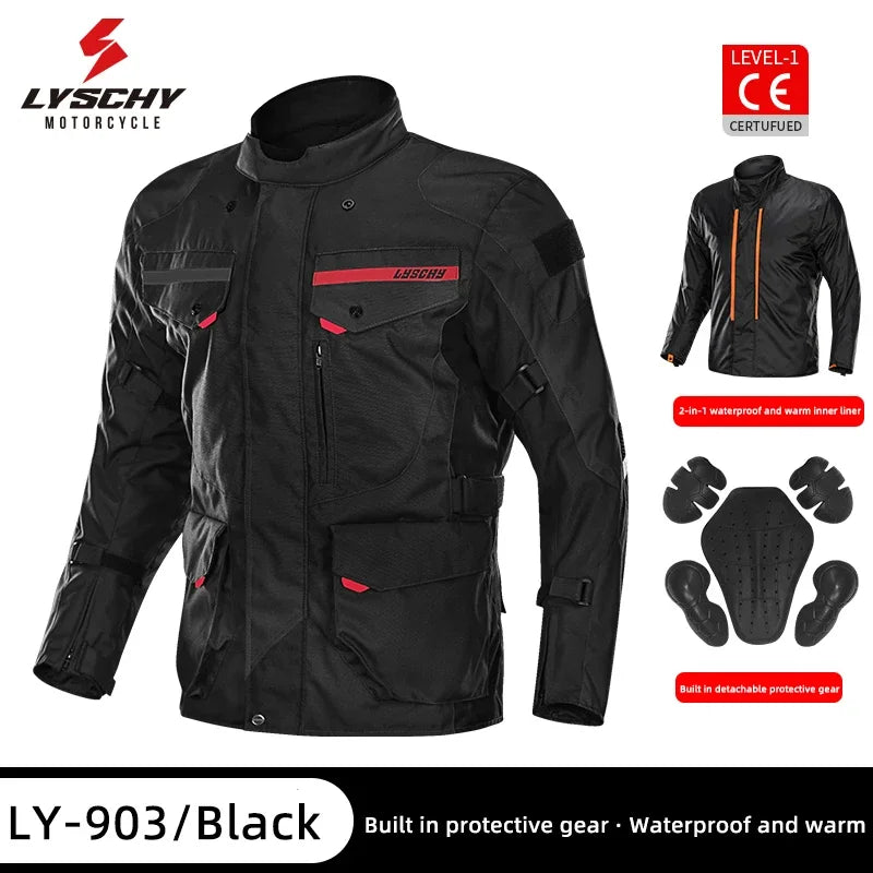 Hendersonshop LYSCHY Motocross Jacket Pants Autumn Winter Waterproof Warm Motorcycle Riding