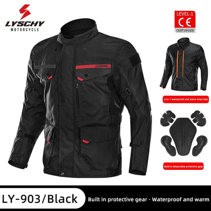 Hendersonshop LYSCHY Motocross Jacket Pants Autumn Winter Waterproof Warm Motorcycle Riding