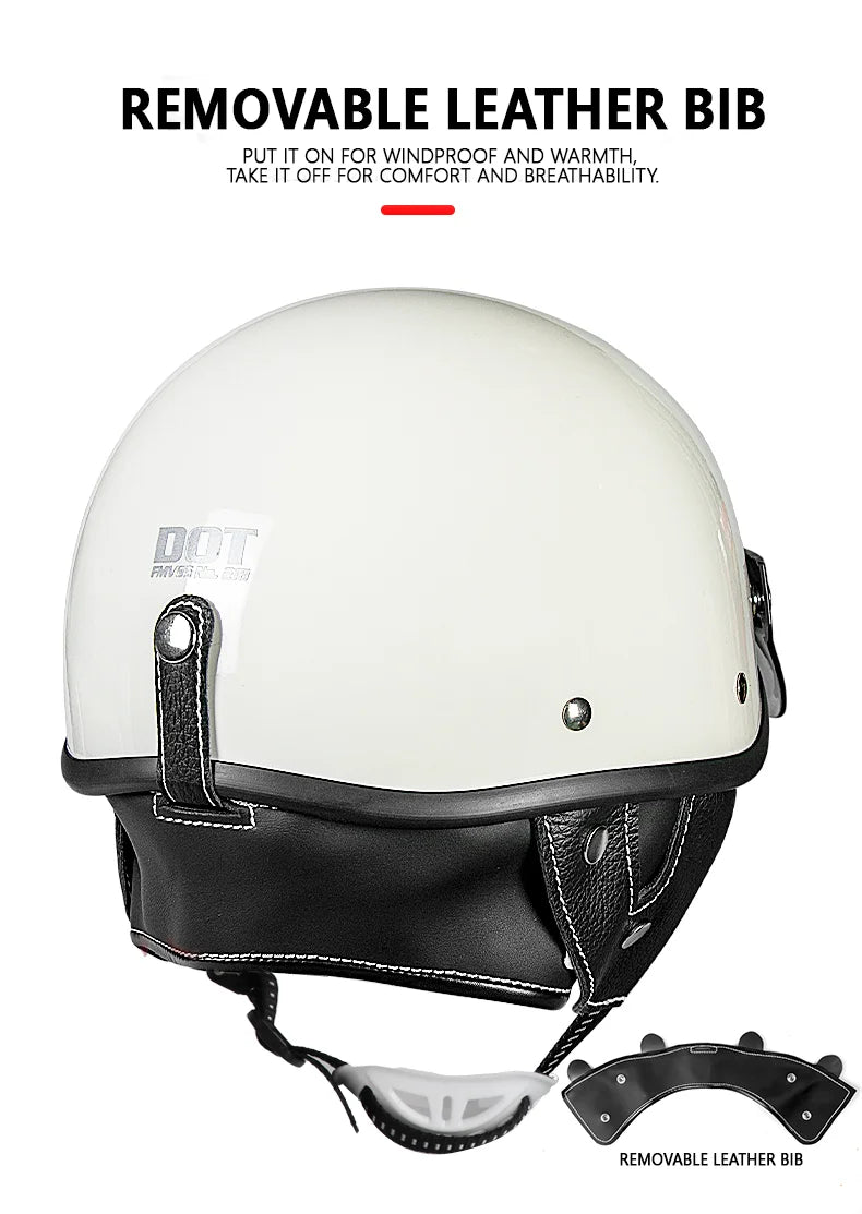Vintage Half Face Helmet | Bluetooth - View 5 | Henderson Shop