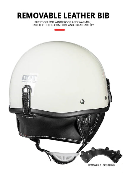 Vintage Half Face Helmet | Bluetooth - View 5 | Henderson Shop