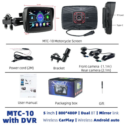 EKIY 5.0" Motorcycle GPS Navigator | CarPlay & Android Auto - View 27 | Henderson Shop