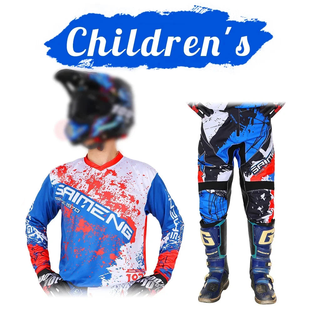 children's enduro motocross gear set mx jersey pants motorcycle kits mtb Off ... | Henderson Shop