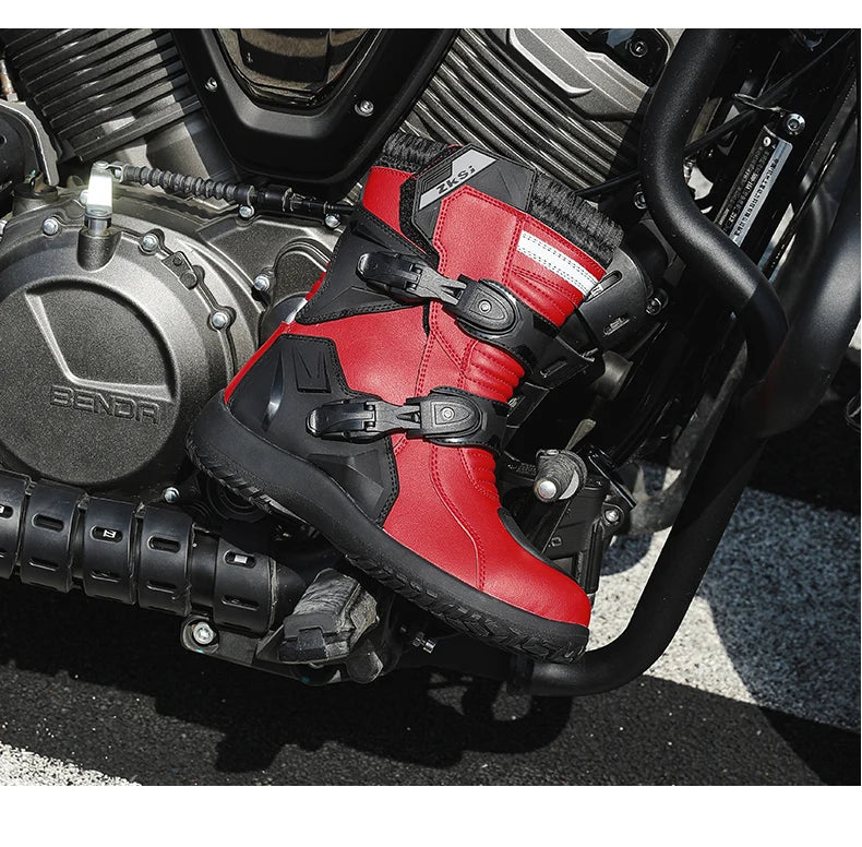 Men Motocross Boots Adventure Low Boots for ADV Riders Sport Touring  Motorcycle Boots Waterproof Riding Shoes Moto Riding Gear