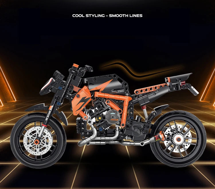 500+pcs 1:8 technology motorcycle block model;highly simulate the original ca... | Henderson Shop