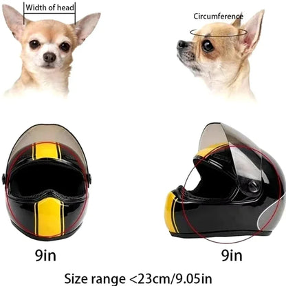 ATUBAN Small Pet Motorcycle Helmet Cat Dog Puppy Mini Helmets,Full