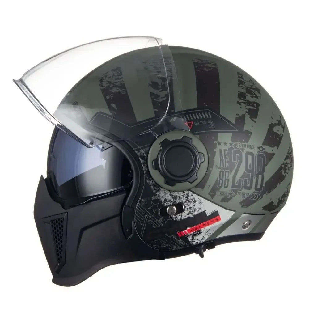 Hendersonshop Full Face Open Face Motorcycle Helmet Motorbike Street Bike Helmets