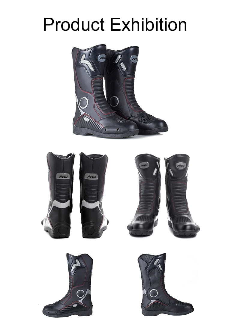 AMUMOTO Motorcycle Riding Boots Men's And Women's Pull Motorcycle