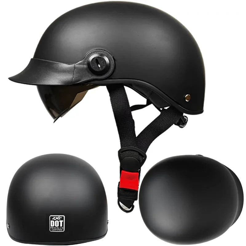 Vintage Half Face Helmet | DOT Certified - View 20 | Henderson Shop