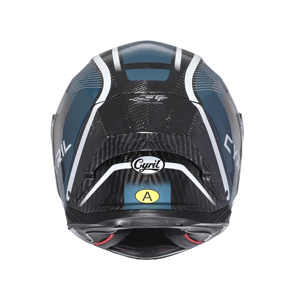 Full Face Motorcycle Helmet, Carbon Fiber Tail Wing Multiple Gear Adjustment, Unisex Helmet DOT ECE Approved