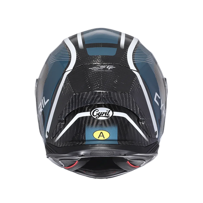 Full Face Motorcycle Helmet, Carbon Fiber Tail Wing Multiple Gear Adjustment, Unisex Helmet DOT ECE Approved