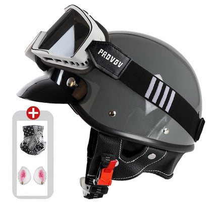 Vintage Half Face Helmet | Bluetooth - View 12 | Henderson Shop