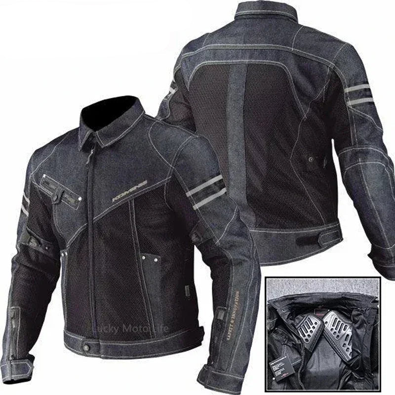 KOMINE JK006 Jacket Spring Breathable Denim Mesh Racing Ride High-performance... | Henderson Shop