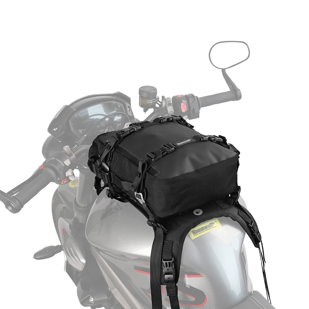 Rhinowalk Tank Bag - side view showing motorcycle tank bag features and details