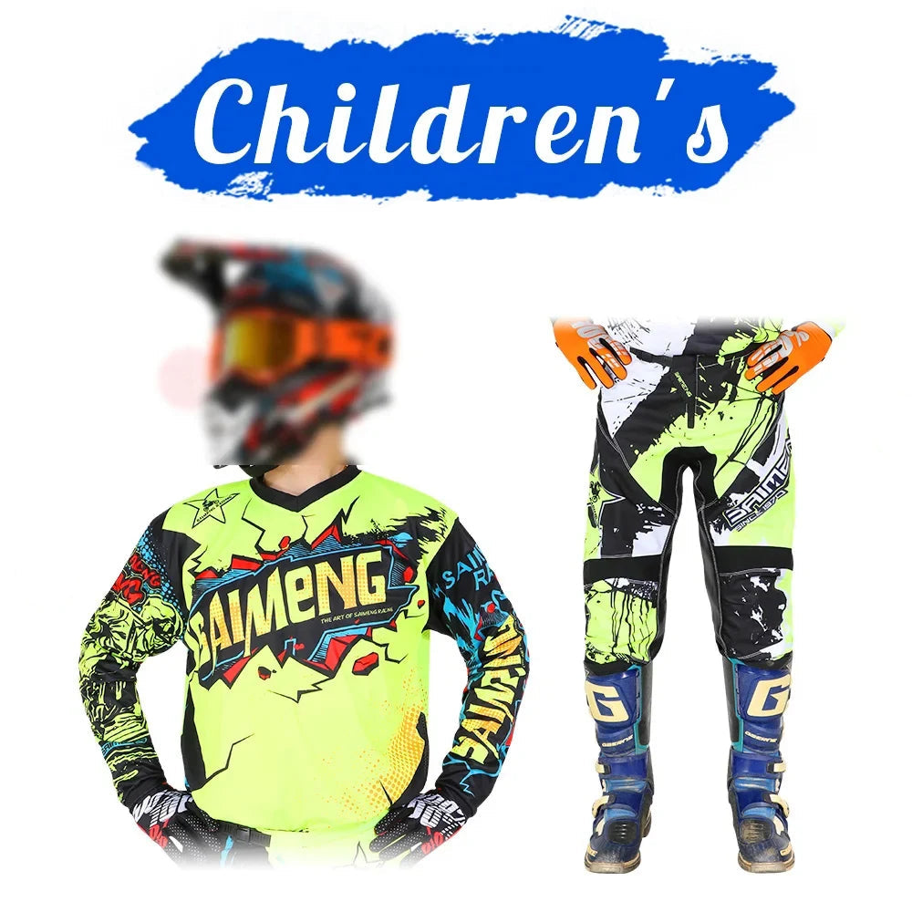 children's enduro motocross gear set mx jersey pants motorcycle kits mtb Off ... | Henderson Shop