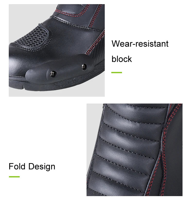 AMUMOTO Motorcycle Riding Boots Men's And Women's Pull Motorcycle