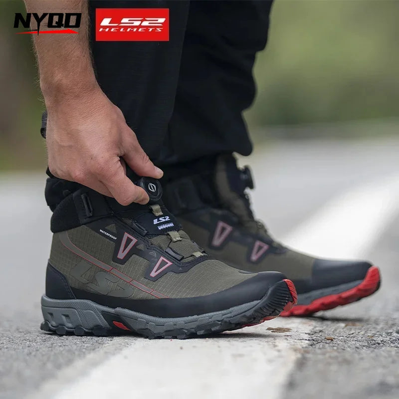 Hendersonshop Original LS2 Motorcycle Riding Boots Fall and Wear Resistant Road