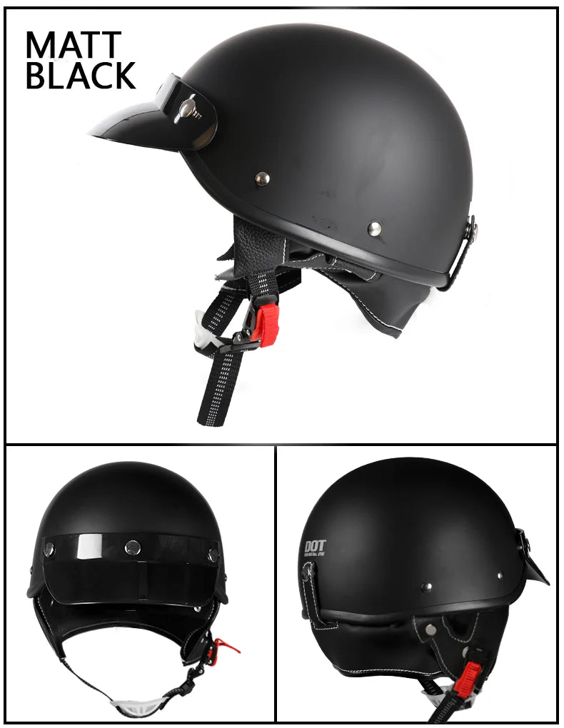 Vintage Half Face Helmet | Bluetooth - View 9 | Henderson Shop
