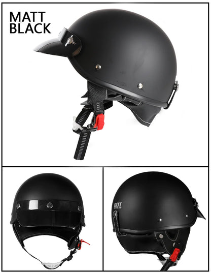 Vintage Half Face Helmet | Bluetooth - View 9 | Henderson Shop