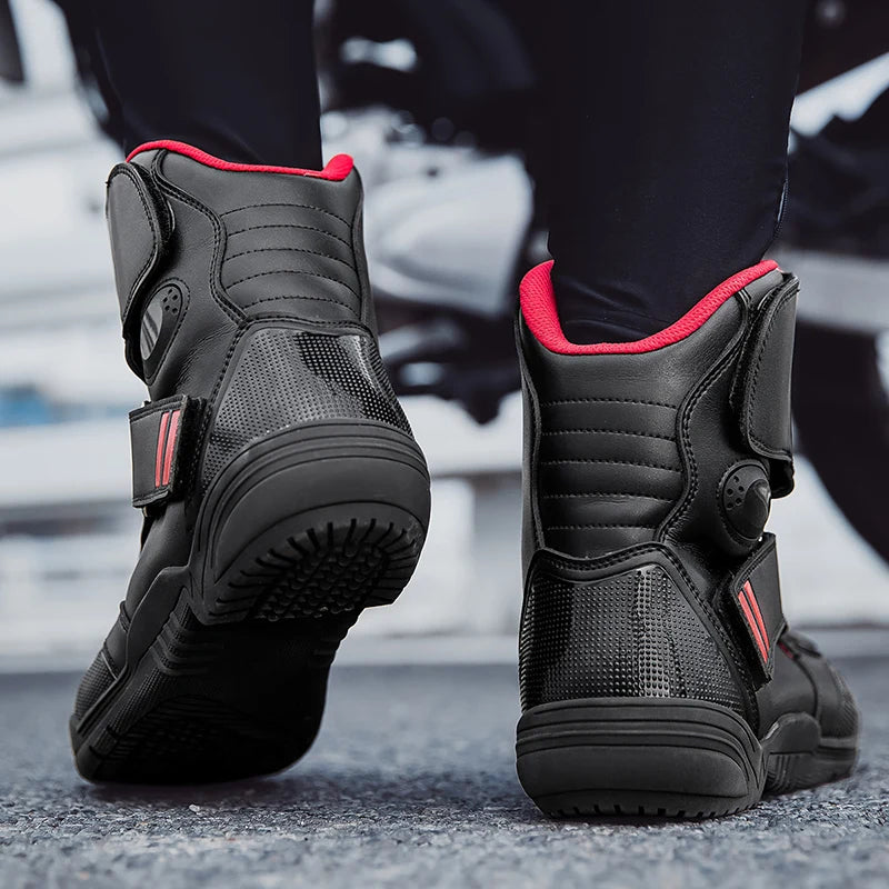 Men's Motorcycle Boots Outdoor Waterproof Motos Cycling Protective Shoes Motocross Off-Road Racing Boots Motorcycle Accessories