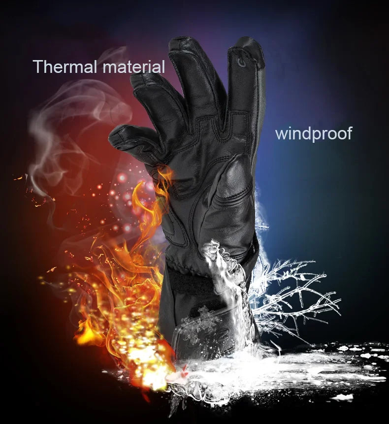 Hendersonshop LS2 MG003 Motorcycle gloves Winter cowhide windproof and waterproof touch