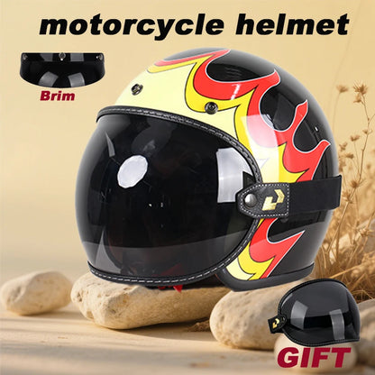 Retro Motorcycle Helmet with Goggle Set - Vintage Style - View 13 | Henderson Shop
