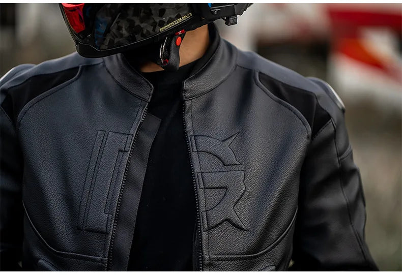 Leather Motorcycle Jacket Men's Chaqueta Moto Waterproof Moto Suit Motorbike ... | Henderson Shop
